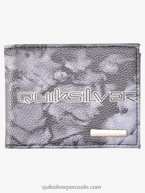 Quiksilver N8LNT728 hombres blanco negro cartera de tres pliegues de frescura