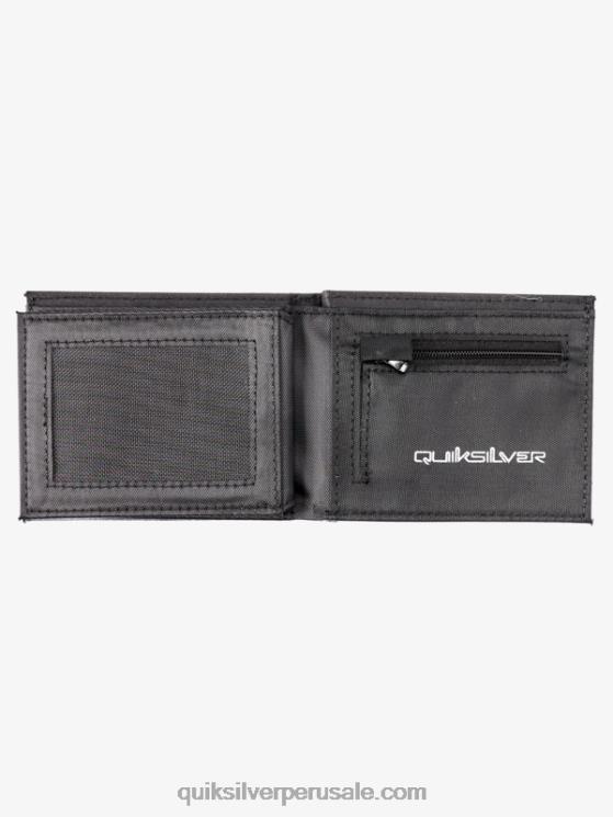Quiksilver N8LNT728 hombres blanco negro cartera de tres pliegues de frescura