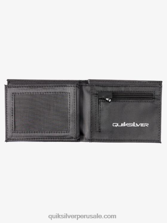 Quiksilver N8LNT728 hombres blanco negro cartera de tres pliegues de frescura