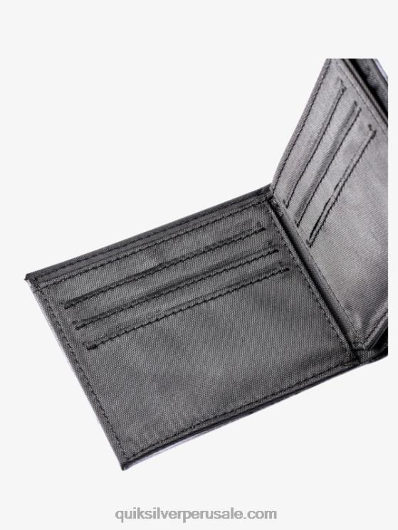 Quiksilver N8LNT728 hombres blanco negro cartera de tres pliegues de frescura