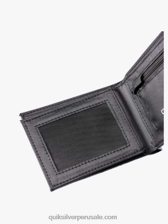 Quiksilver N8LNT728 hombres blanco negro cartera de tres pliegues de frescura