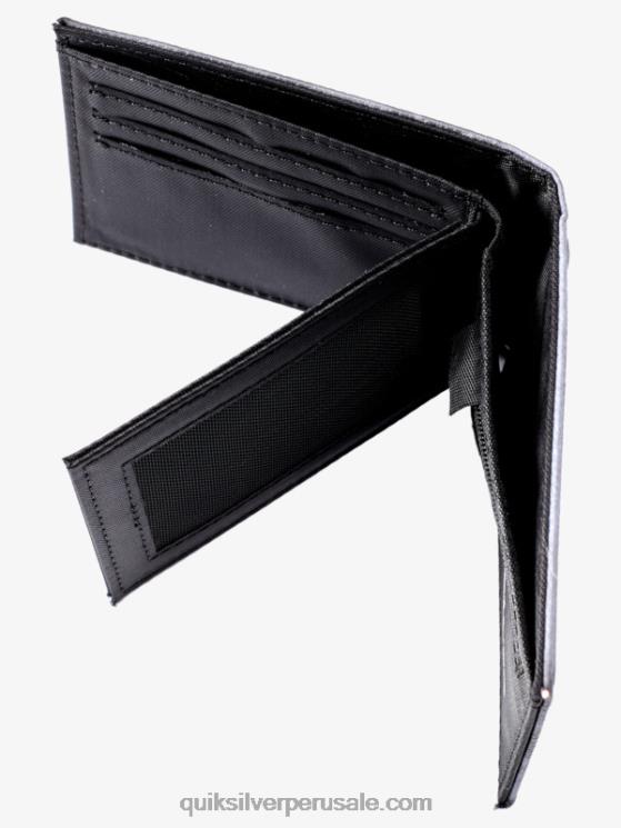 Quiksilver N8LNT728 hombres blanco negro cartera de tres pliegues de frescura
