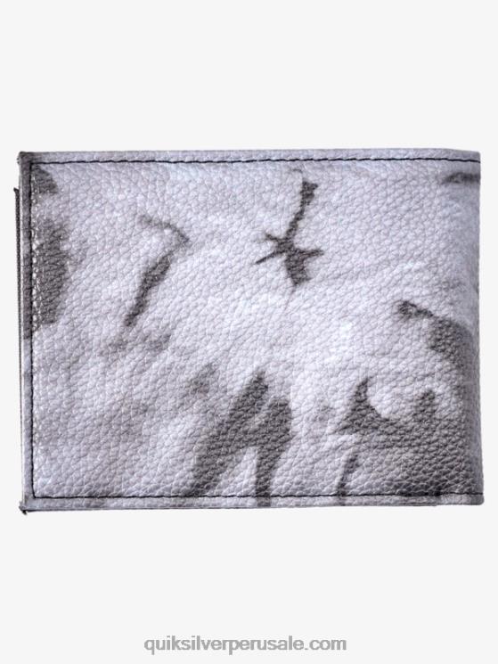 Quiksilver N8LNT728 hombres blanco negro cartera de tres pliegues de frescura