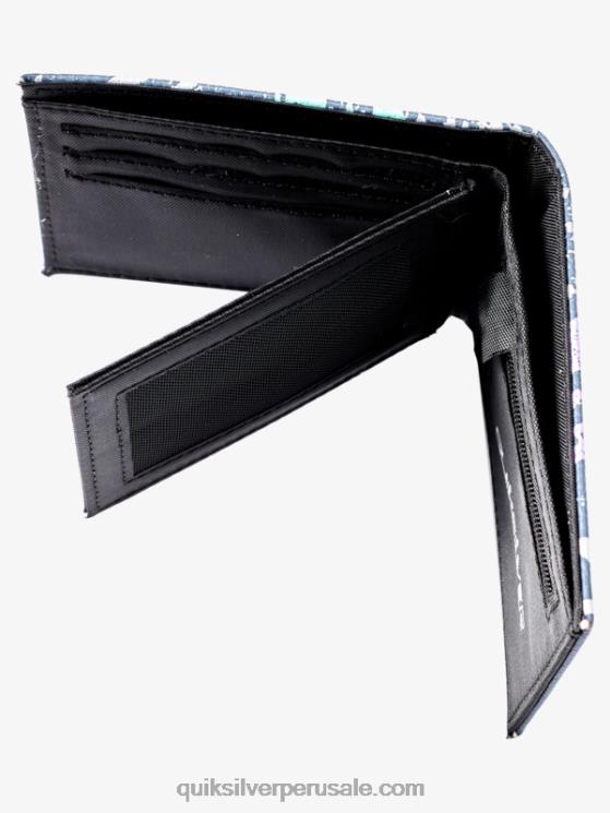 Quiksilver N8LNT729 hombres azul marino medianoche cartera de tres pliegues de frescura