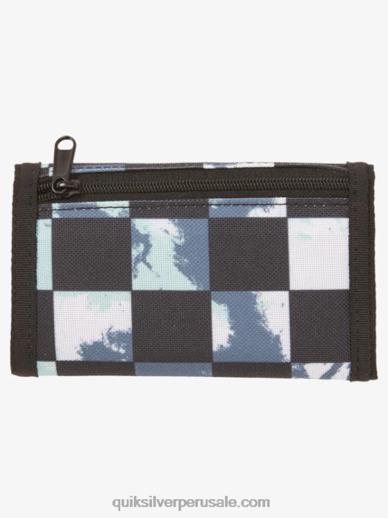 Quiksilver N8LNT737 hombres bering mar check tie dye 233 la cartera de tres pliegues con estampado cotidiano