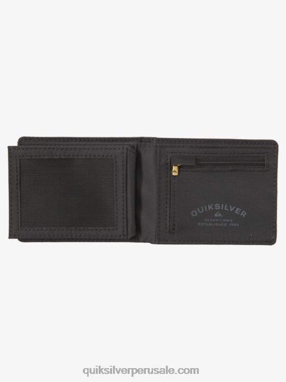 Quiksilver N8LNT907 hombres chocolate Cafe cartera triple con costuras