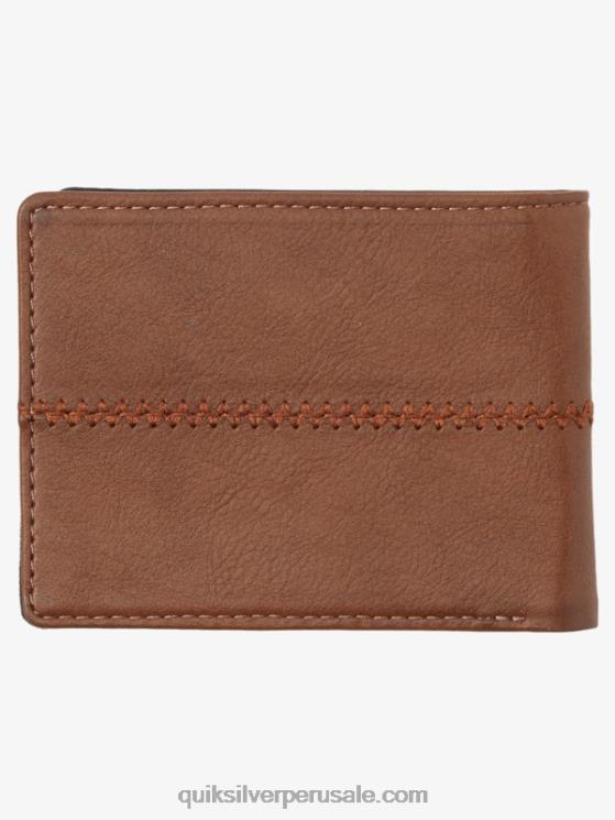 Quiksilver N8LNT907 hombres chocolate Cafe cartera triple con costuras
