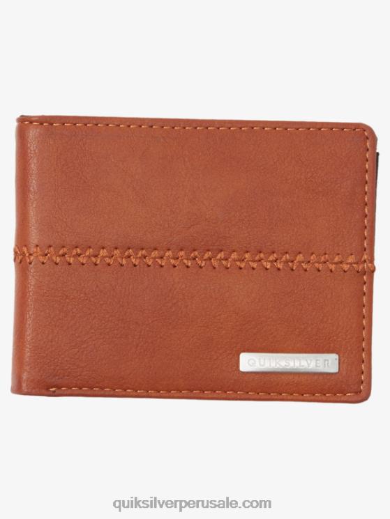 Quiksilver N8LNT908 hombres goma cartera triple con costuras
