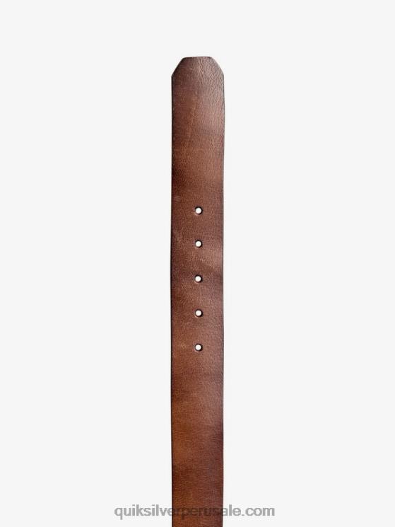 Quiksilver N8LNT1054 hombres chocolate el cinturón de cuero de todos los días
