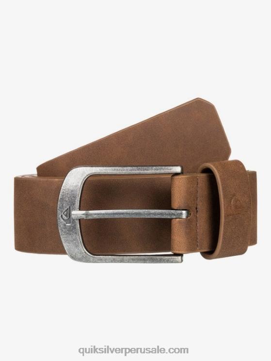 Quiksilver N8LNT1096 hombres chocolate cinturón de piel sintética de la calle principal