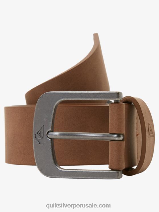 Quiksilver N8LNT1096 hombres chocolate cinturón de piel sintética de la calle principal