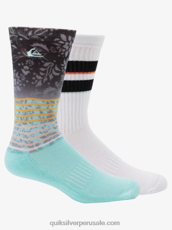 Quiksilver N8LNT1141 hombres múltiples 1 Pack de 2 pares de calcetines en jacquard