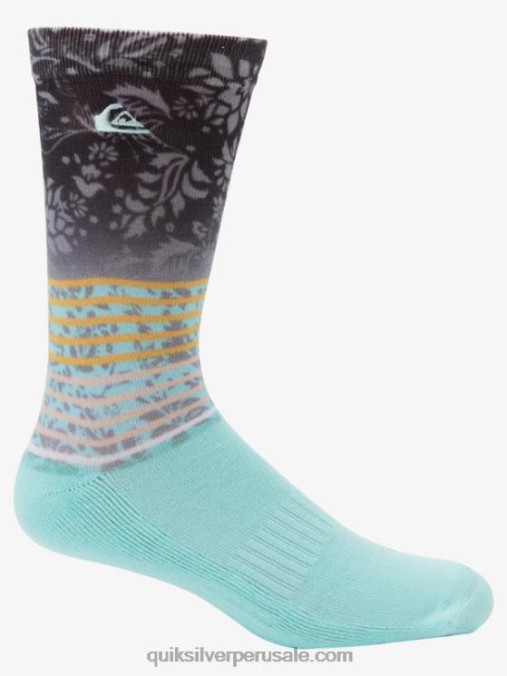 Quiksilver N8LNT1141 hombres múltiples 1 Pack de 2 pares de calcetines en jacquard