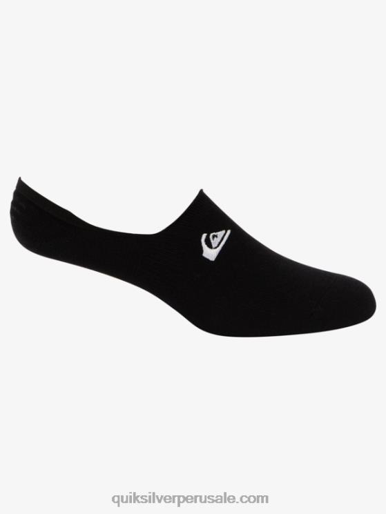 Quiksilver N8LNT777 hombres negro Pack de 3 calcetines invisibles con forro