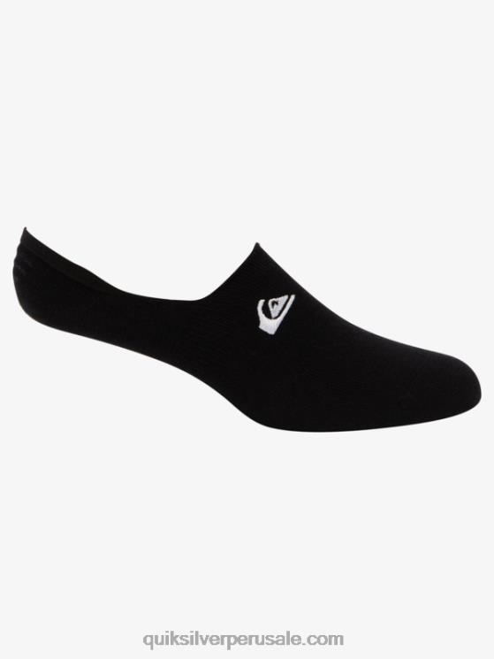 Quiksilver N8LNT777 hombres negro Pack de 3 calcetines invisibles con forro