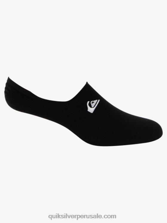 Quiksilver N8LNT777 hombres negro Pack de 3 calcetines invisibles con forro