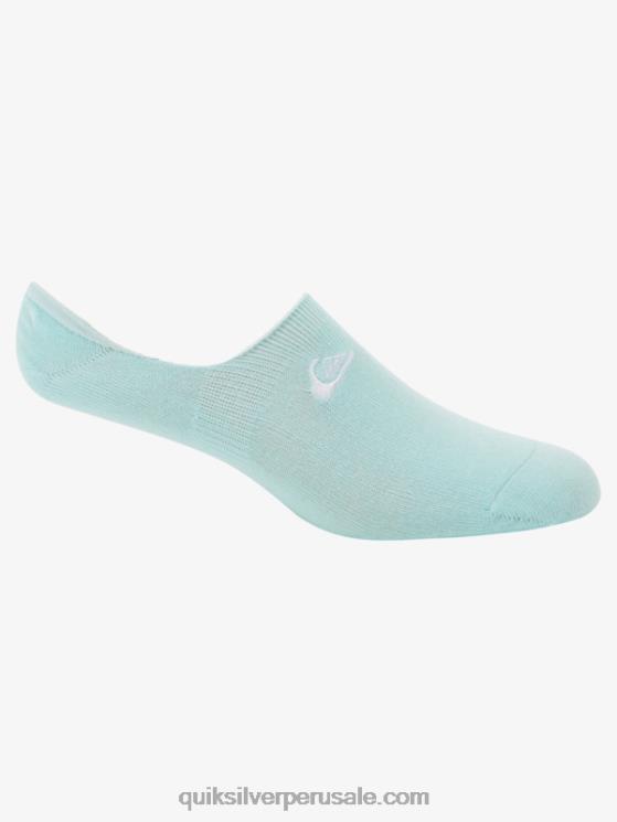 Quiksilver N8LNT778 hombres blazer azul claro/marino Pack de 3 calcetines invisibles con forro