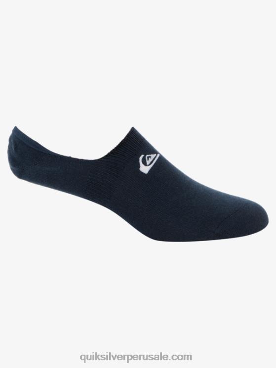 Quiksilver N8LNT778 hombres blazer azul claro/marino Pack de 3 calcetines invisibles con forro
