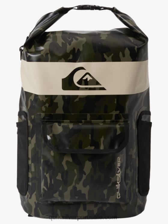 Quiksilver N8LNT861 hombres camuflaje negro mochila de surf mediana sea stash 20l