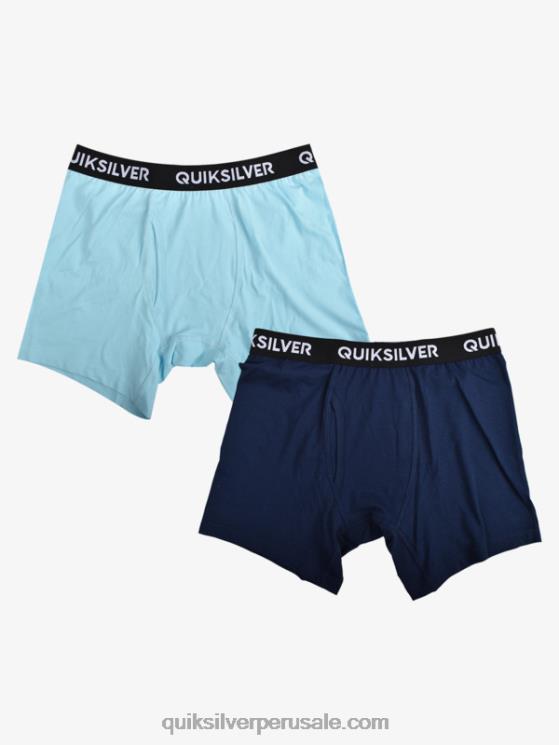 Quiksilver N8LNT1824 hombres azul claro Pack de 2 calzoncillos bóxer supersuaves Core