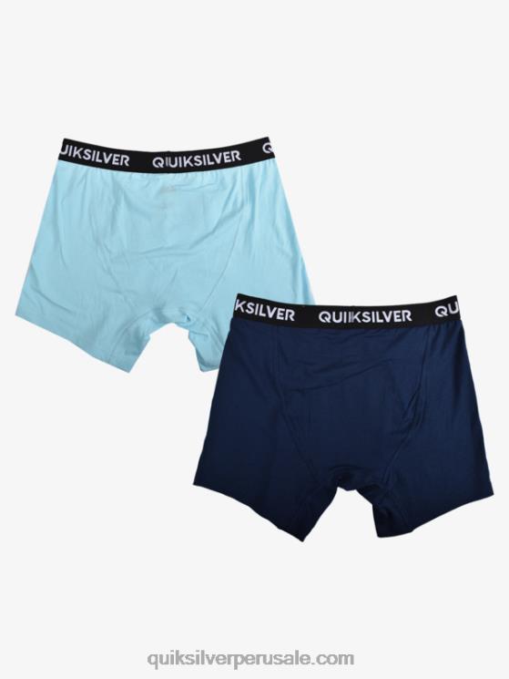 Quiksilver N8LNT1824 hombres azul claro Pack de 2 calzoncillos bóxer supersuaves Core