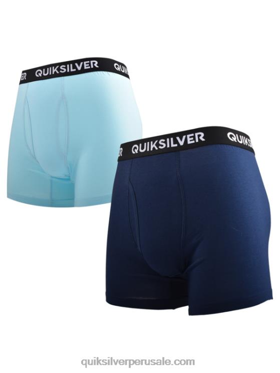 Quiksilver N8LNT1824 hombres azul claro Pack de 2 calzoncillos bóxer supersuaves Core