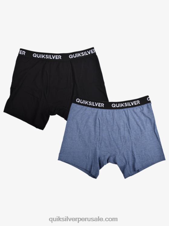 Quiksilver N8LNT1825 hombres brezo de mezclilla Pack de 2 calzoncillos bóxer supersuaves Core