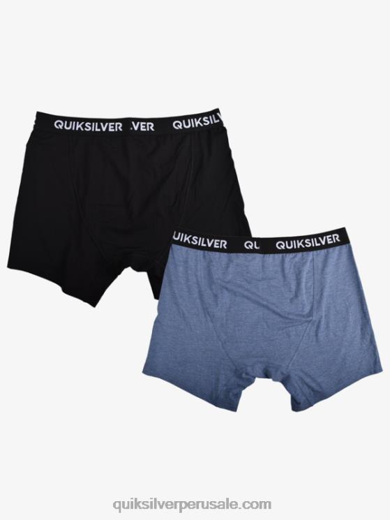 Quiksilver N8LNT1825 hombres brezo de mezclilla Pack de 2 calzoncillos bóxer supersuaves Core