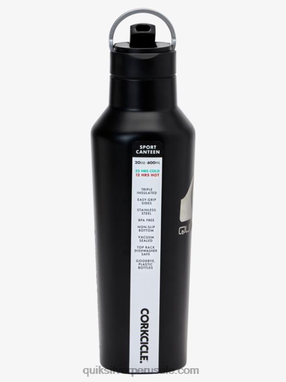 Quiksilver x Corkcicle N8LNT1181 hombres negro botella de agua