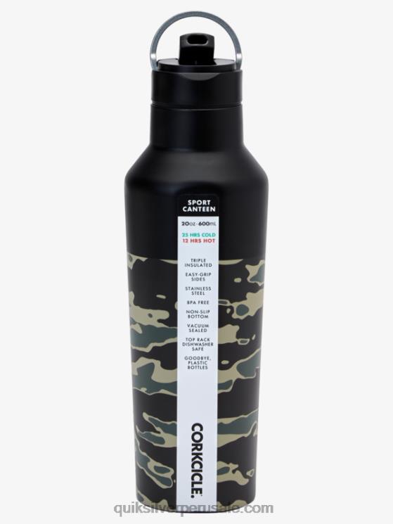 Quiksilver x Corkcicle N8LNT1182 hombres batalla crucial con estampado de camuflaje botella de agua