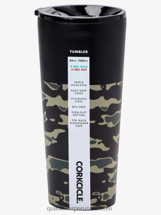 Quiksilver x Corkcicle N8LNT1215 hombres batalla crucial con estampado de camuflaje vaso clásico