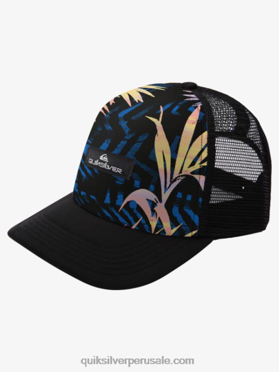 Quiksilver N8LNT1051 hombres negro rasgado gorra trucker coop buitre