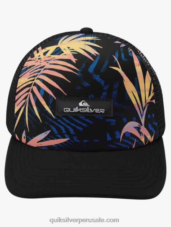 Quiksilver N8LNT1051 hombres negro rasgado gorra trucker coop buitre