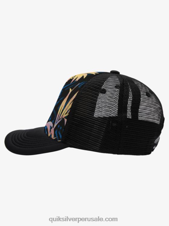 Quiksilver N8LNT1051 hombres negro rasgado gorra trucker coop buitre