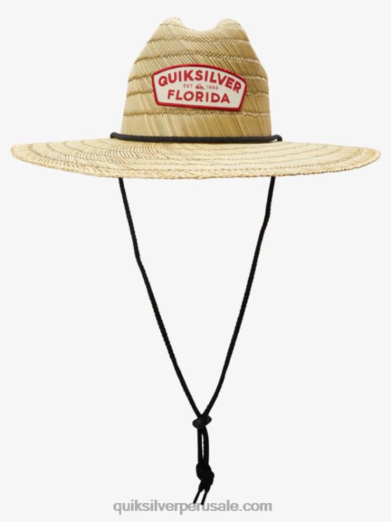 Quiksilver N8LNT1063 hombres negro/florida sombrero de muelle destinado protección solar