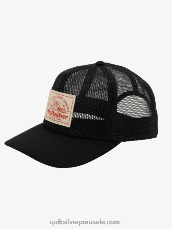 Quiksilver N8LNT1075 hombres negro gorra de camionero con malla