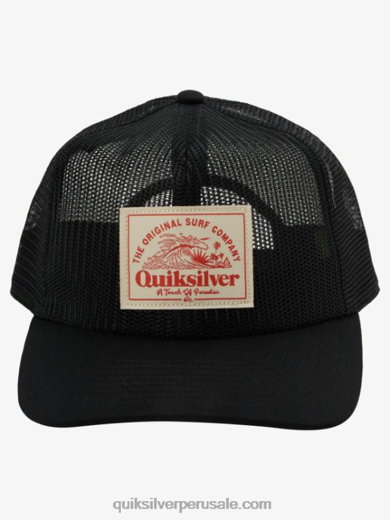 Quiksilver N8LNT1075 hombres negro gorra de camionero con malla