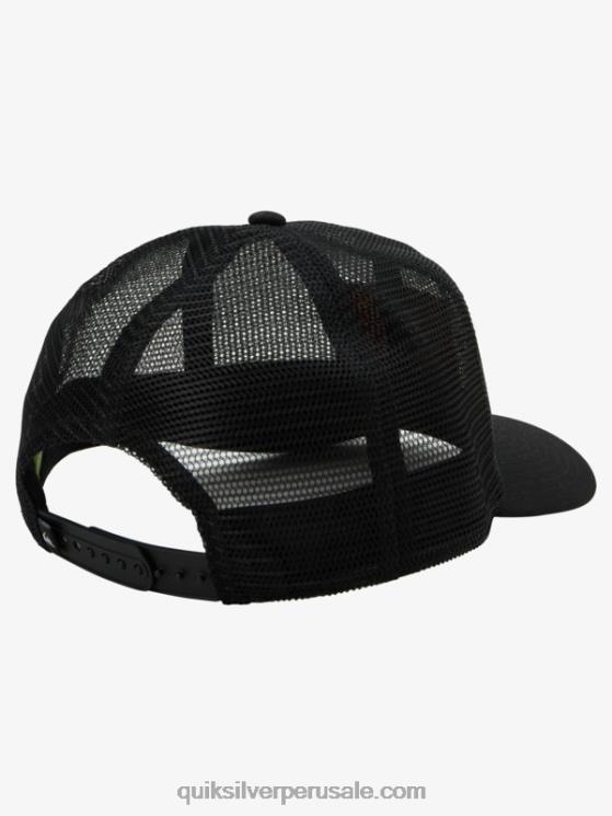 Quiksilver N8LNT1075 hombres negro gorra de camionero con malla