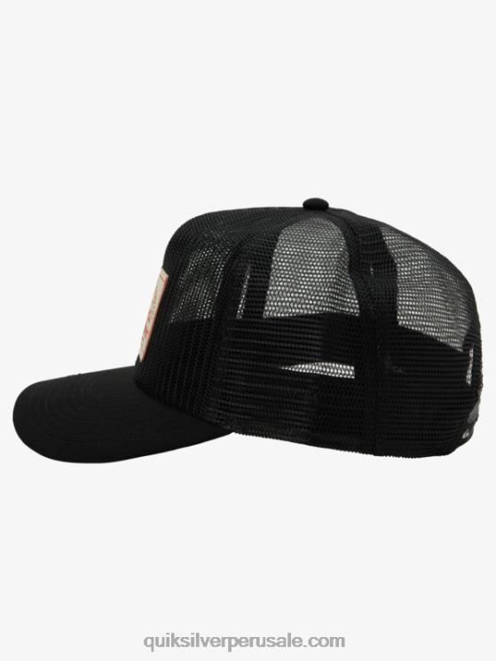 Quiksilver N8LNT1075 hombres negro gorra de camionero con malla