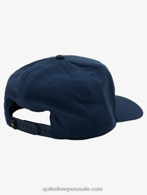 Quiksilver N8LNT1094 hombres azul marino medianoche gorra snapback con logo