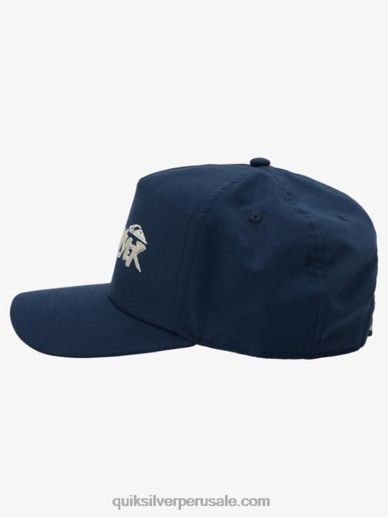 Quiksilver N8LNT1094 hombres azul marino medianoche gorra snapback con logo