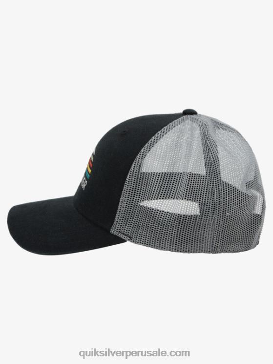 Quiksilver N8LNT1194 hombres negro gorra de camionero con larguero
