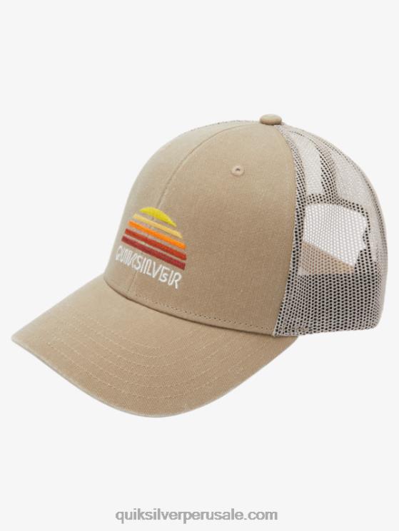 Quiksilver N8LNT1196 hombres caqui oscuro gorra de camionero con larguero