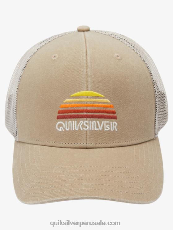 Quiksilver N8LNT1196 hombres caqui oscuro gorra de camionero con larguero