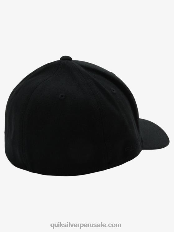 Quiksilver N8LNT1435 hombres blanco negro gorro flexfit montaña y olas
