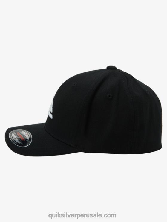 Quiksilver N8LNT1435 hombres blanco negro gorro flexfit montaña y olas