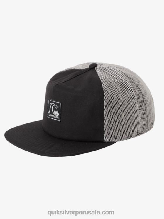 Quiksilver N8LNT1714 hombres negro sombrero de camionero de una sola aleta