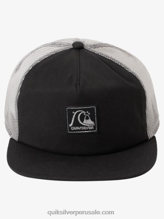 Quiksilver N8LNT1714 hombres negro sombrero de camionero de una sola aleta