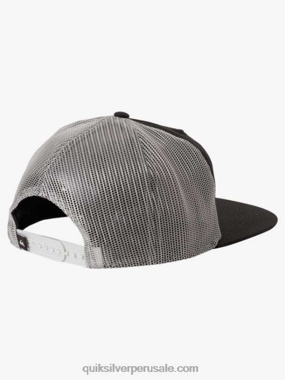 Quiksilver N8LNT1714 hombres negro sombrero de camionero de una sola aleta