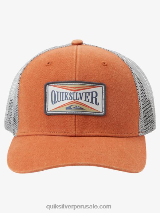 Quiksilver N8LNT439 hombres la meca naranja sombrero de camionero arrastrero